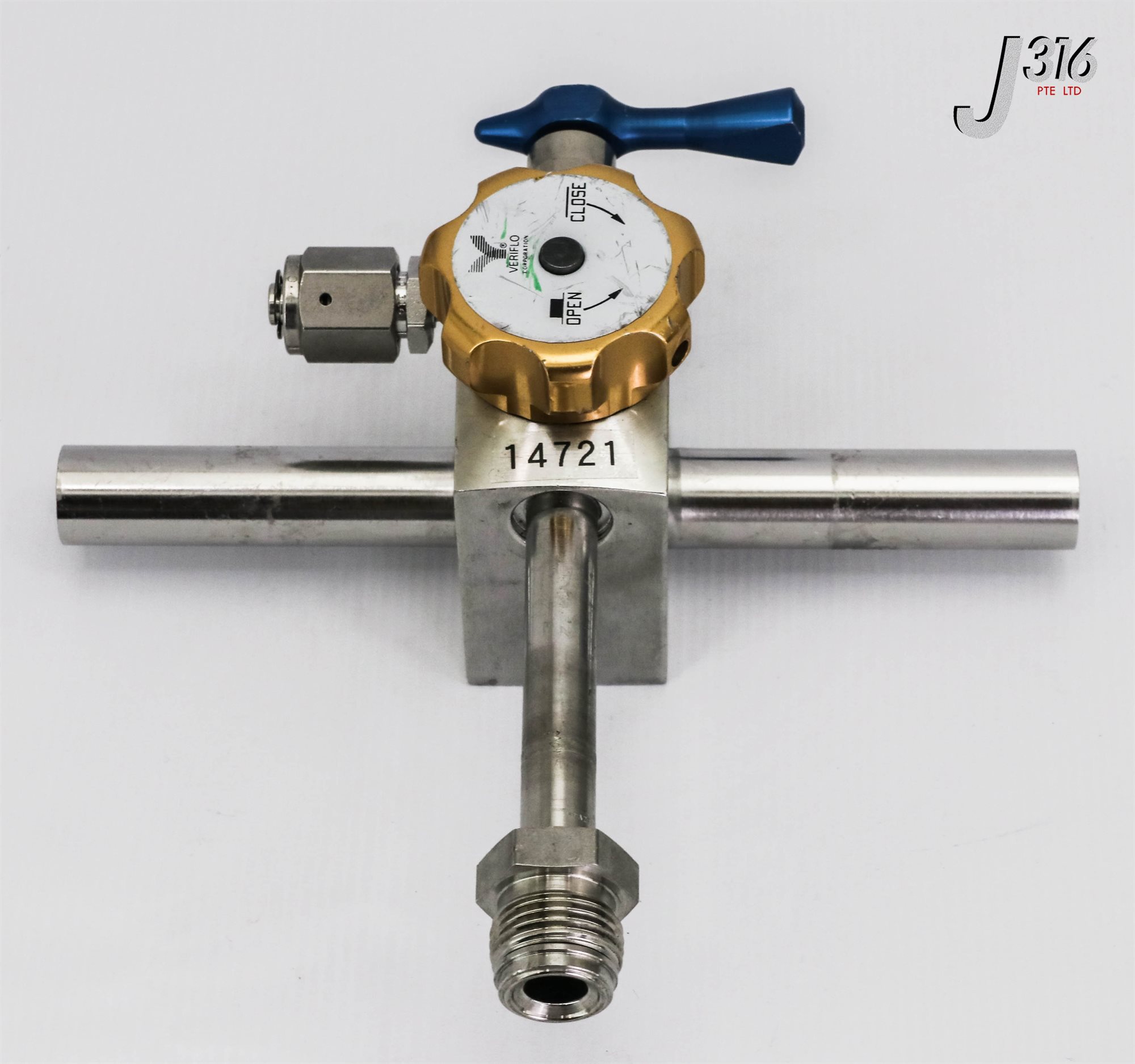 ユウ 14721 VERIFLO 1 1/2 X 1/2 BUTT WELD X MCVR VLV P/N